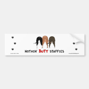 Nichts Hintern Staffies Autoaufkleber