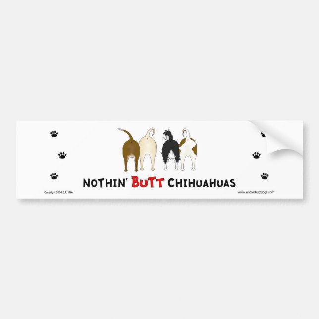 Nichts Hinternchihuahuas-Autoaufkleber Autoaufkleber (Vorne)