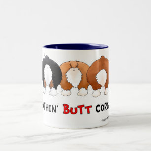 Nichts HinternCorgis Zweifarbige Tasse