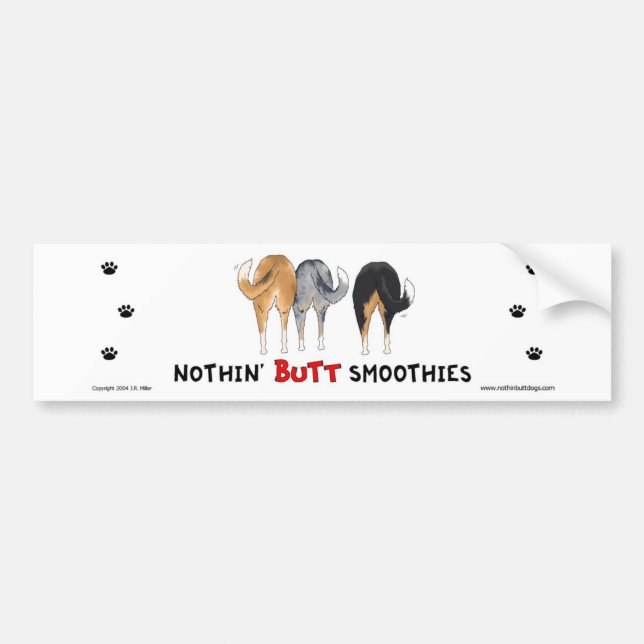 Nichts Hinternsmoothies-Autoaufkleber Autoaufkleber (Vorne)