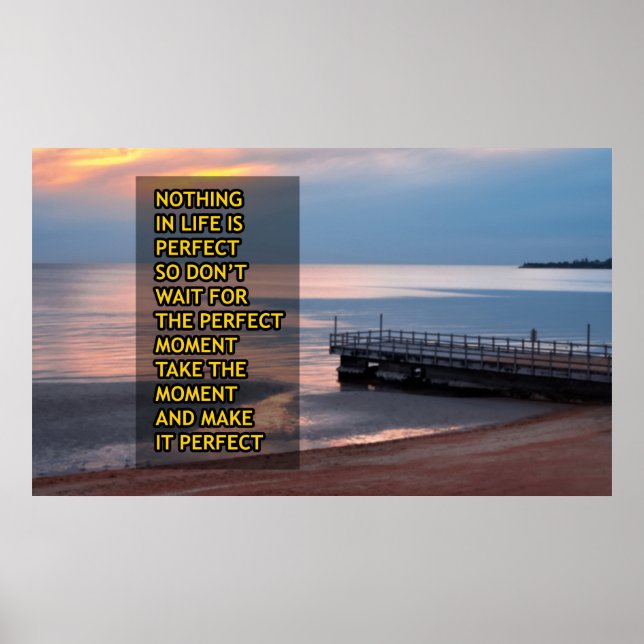 Nichts im Leben ist perfekt Poster (Vorne)