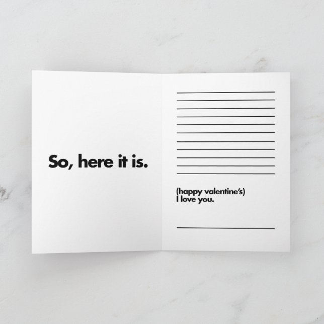 Nichts in Walentiners Ankündigung (Innenseite)