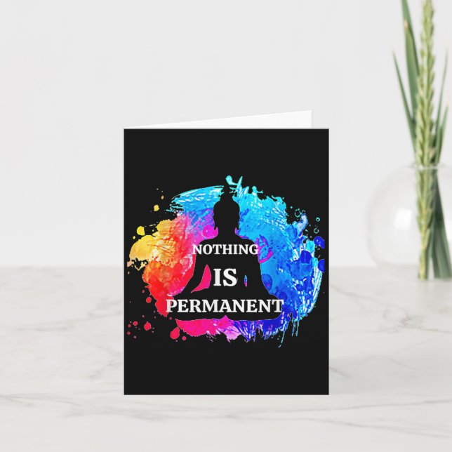 Nichts ist Dauerhaftes Buddhismus Buddha Meditatio Karte (Vorderseite)