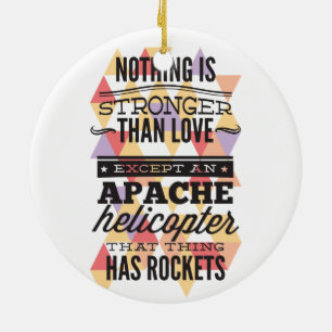 Nichts ist stärker als Liebe Keramikornament