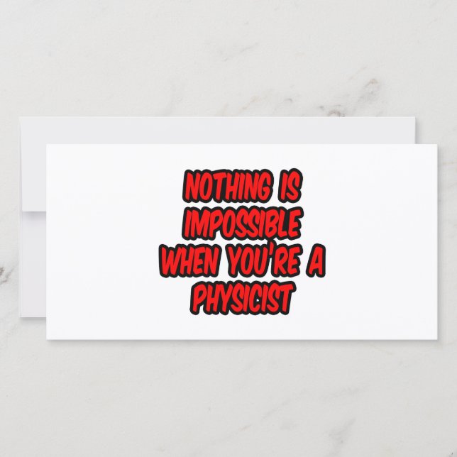 Nichts ist unmöglich... Physiker (Vorderseite)