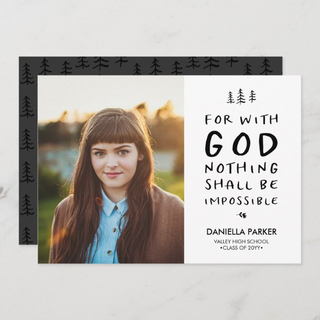 Nichts ist unmögliche Ankündigung eines Abschlusse (Vorne/Hinten)