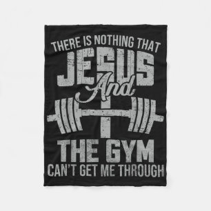 Nichts Jesus und die Gym-Fitness Christlich Workou Fleecedecke