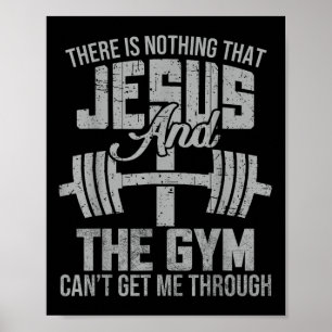 Nichts Jesus und die Gym-Fitness Christlich Workou Poster