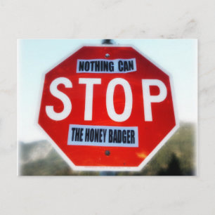 Nichts kann den Honey Badger stoppen Postkarte