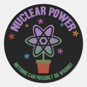 Nichts kann schief gehen! runder aufkleber