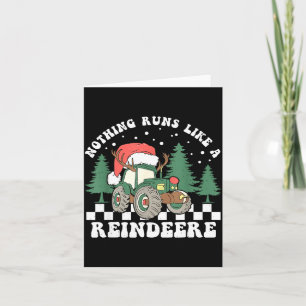 Nichts läuft wie ein lustiges Weihnachts-Rentier F Karte