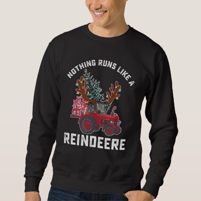 Nichts läuft wie ein reiner Traktor-Rentier Sweatshirt (Vorderseite)
