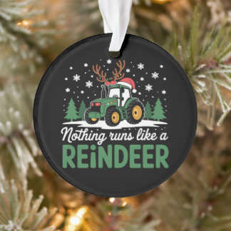 Nichts läuft wie ein Weihnachtstraktor mit Rentier Ornament