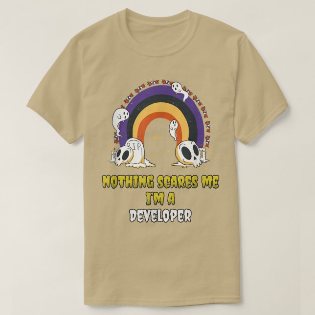 Nichts macht mich zum Entwickler T-Shirt (Design vorne)