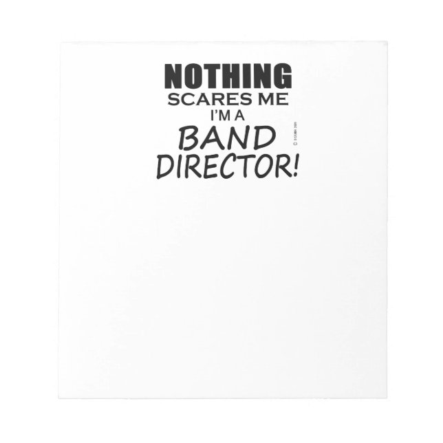 Nichts macht mir Sorgen, Banddirektor Notizblock (Vorderseite)