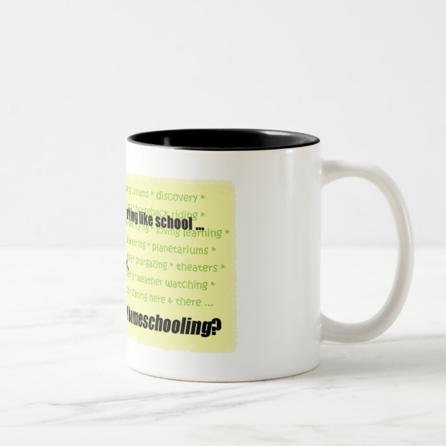 Nichts mögen Schule Zweifarbige Tasse (Rechts)