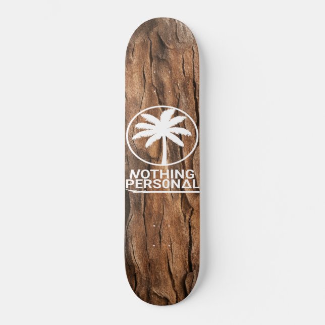 Nichts Personal Tree Bark Skateboard (Vorderseite)