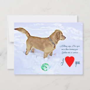 Nichts sagt, ich Liebe Sie mehr Golden Retriever Postkarte