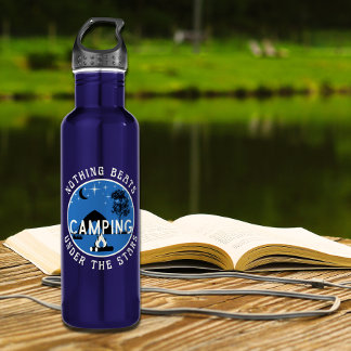 Nichts schlägt Camping unter Sternenblau Edelstahlflasche