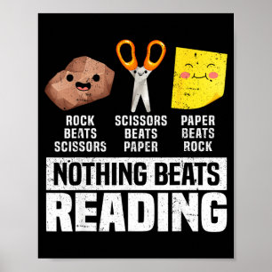 Nichts schlägt das Lesen von Büchern Bibliothekar Poster