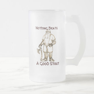 Nichts schlägt einen guten Stout (mattierte Tasse) Mattglas Bierglas