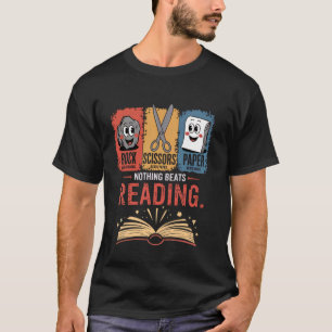 Nichts schlägt Lesen Schere Stein Papier Leser F T-Shirt