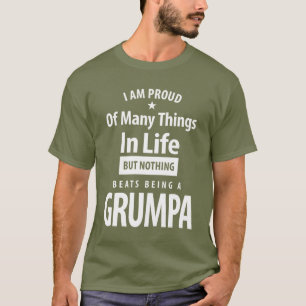Nichts schlägt sich als eine Grumpa Vater und Gr T-Shirt