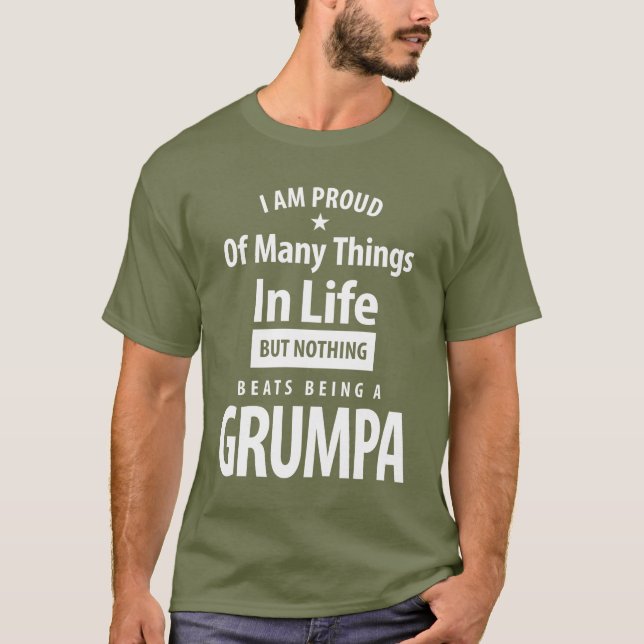 Nichts schlägt sich als eine Grumpa | Vater und Gr T-Shirt (Vorderseite)