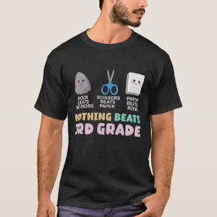 Nichts schlägt süße Schere Stein Papier der 3. Kla T-Shirt