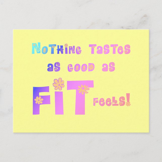 Nichts schmeckt so gut wie FIT Feels! Postkarte (Vorderseite)