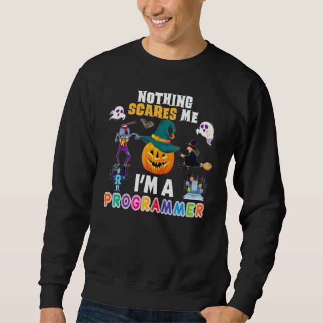 Nichts schreckt mich, ich bin ein Programmierer, d Sweatshirt (Vorderseite)