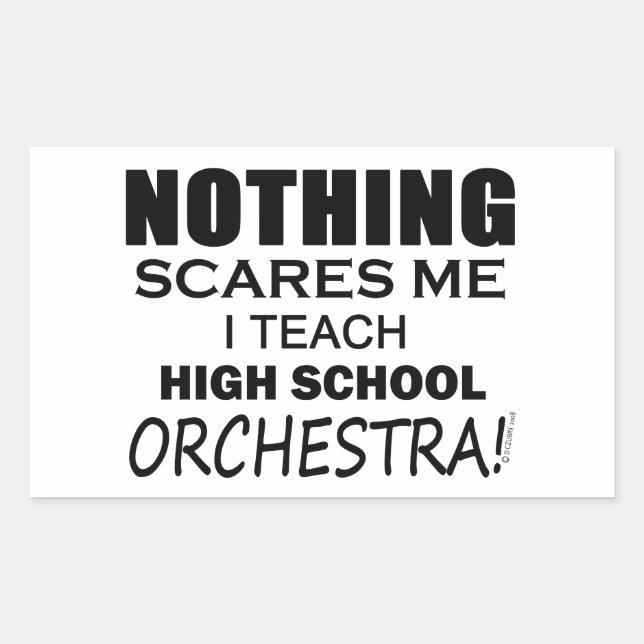 Nichts stört mich High School Orchester Rechteckiger Aufkleber (Vorderseite)