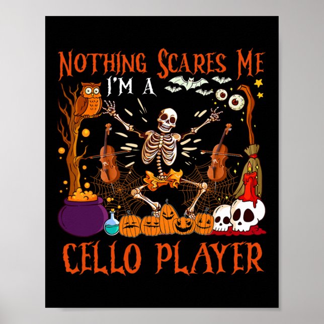 Nichts stört mich, ich bin ein Cello Player Hallow Poster (Vorne)