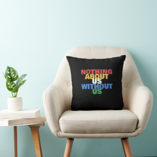 Nichts über uns ohne uns Disability Pride Bold Kissen
