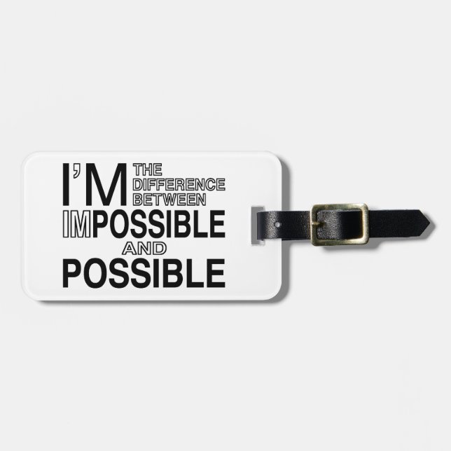 Nichts unmöglich gepäckanhänger (Vorderseite horizontal)