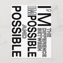 Nichts unmöglich postkarte