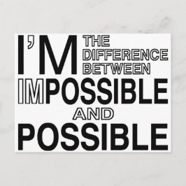 Nichts unmöglich postkarte