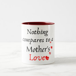 Nichts vergleicht mit der Liebe einer Mutter Zweifarbige Tasse