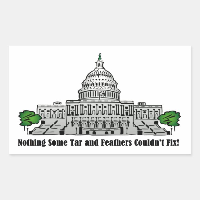 Nichts was Tar und Federn konnte nicht repariert w Rechteckiger Aufkleber (Vorderseite)