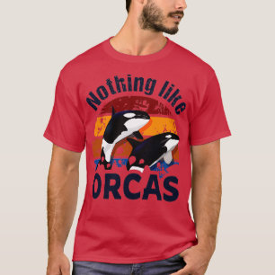 Nichts wie Orcas Retro Killer Whale Design T-Shirt
