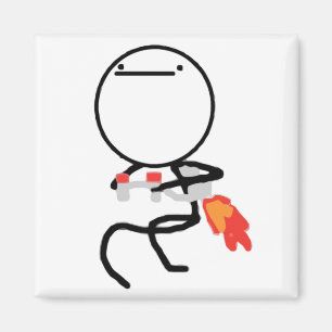 Nichts zu tun hier Rage Gesicht Meme Magnet