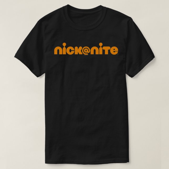 Nick bei Nite Logo in Orange Decke T-Shirt (Design vorne)