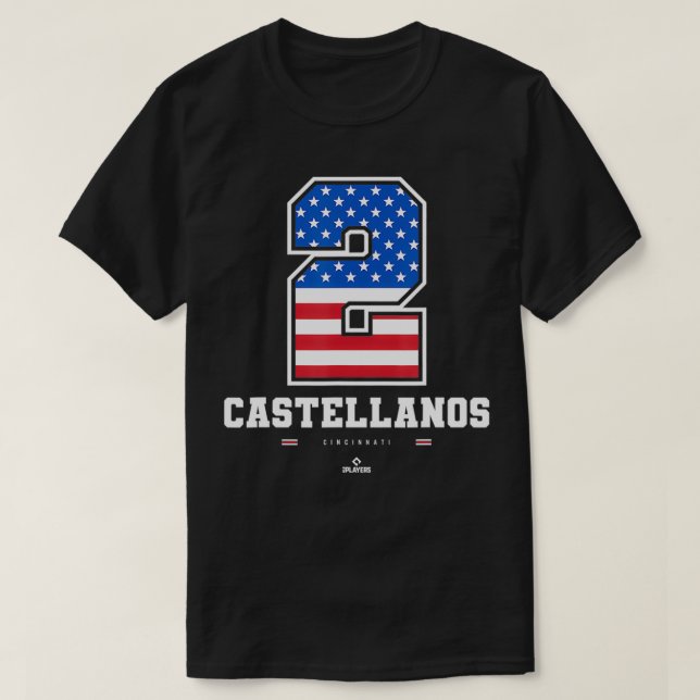 Nick Castellanos US-Flaggennummer T-Shirt (Design vorne)