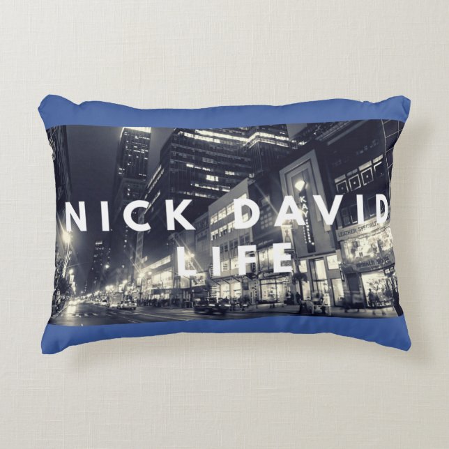 Nick DAViD - Blue Lumbar Pillow Dekokissen (Vorderseite)