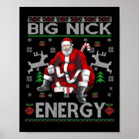 Nick Energy Funny Weihnachten Ugly Sater Men W