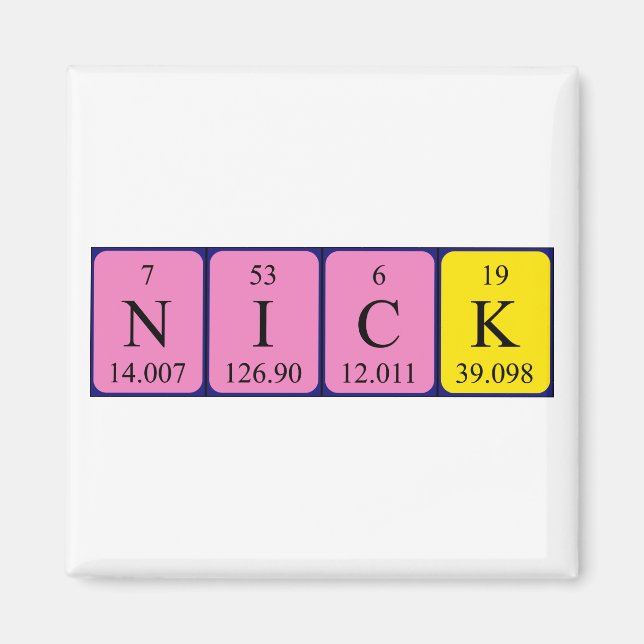 Nick-Periodenmagnet Magnet (Vorne)