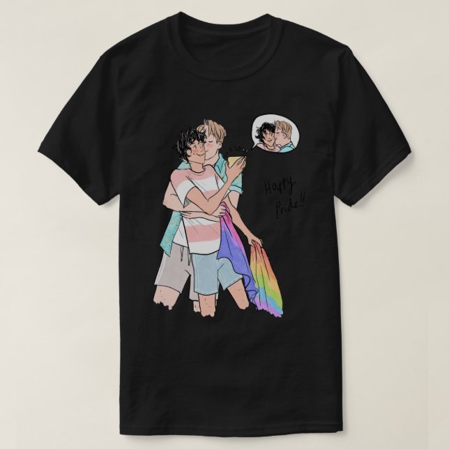 Nick und Charlie Heartstopper glücklicher Stolz Cl T-Shirt (Design vorne)