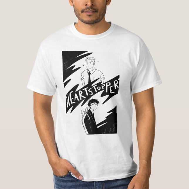 Nick und Charlie Heartstopper Sweater T-Shirt (Vorderseite)