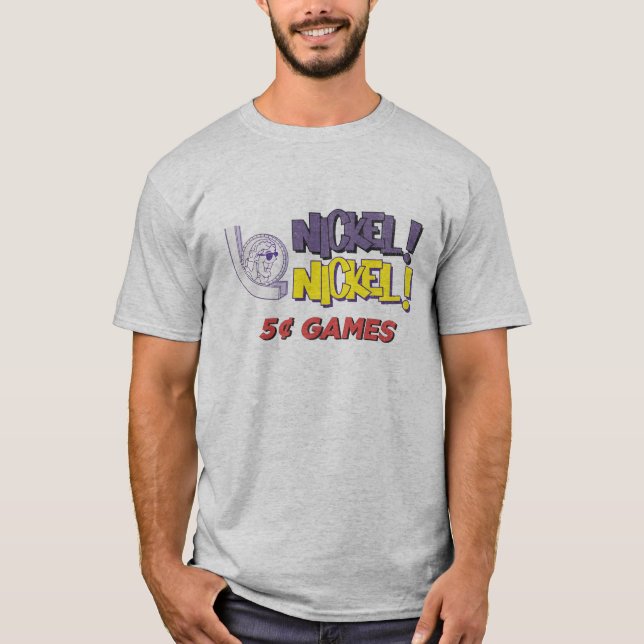 Nickel 5 Cent Games Vintager T - Shirt (Vorderseite)
