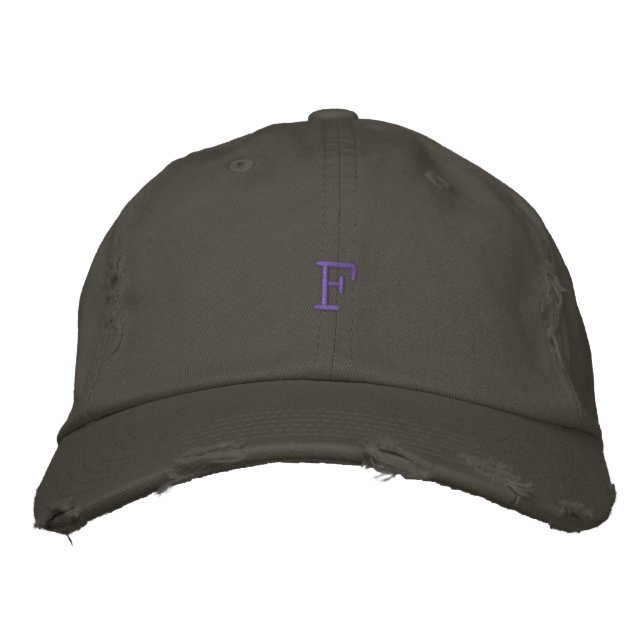 Nickel F Initial Northern Crest Kopfbedeckung Mono Bestickte Baseballkappe (Vorderseite)
